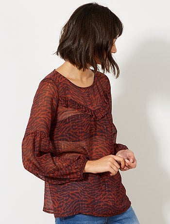 Blouse voile imprimée - Kiabi