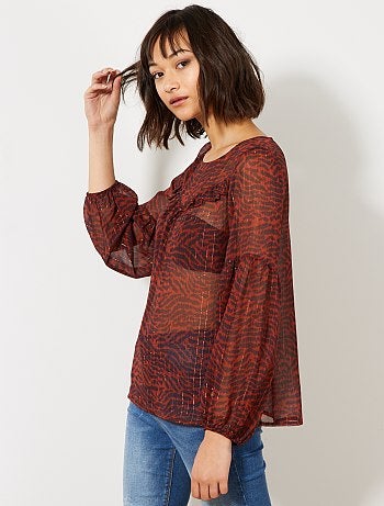 Blouse voile imprimée - Kiabi