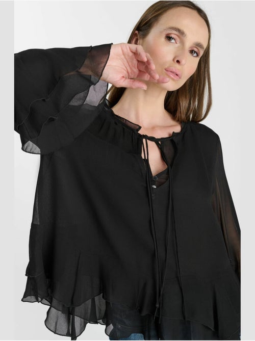 Blouse vola 'le temps des cerises' - Kiabi