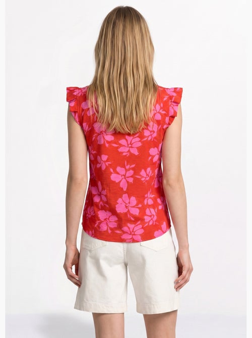 Blouse volantée col V, imprimé fleuri - AFIBEL - Kiabi Blouse volantée col V, imprimé fleuri - AFIBEL - Kiabi
