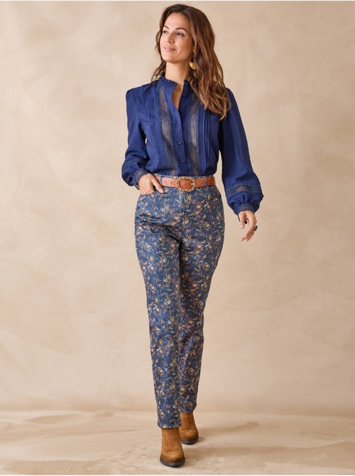 Blouse volantée plis nervurés - DAXON - Kiabi