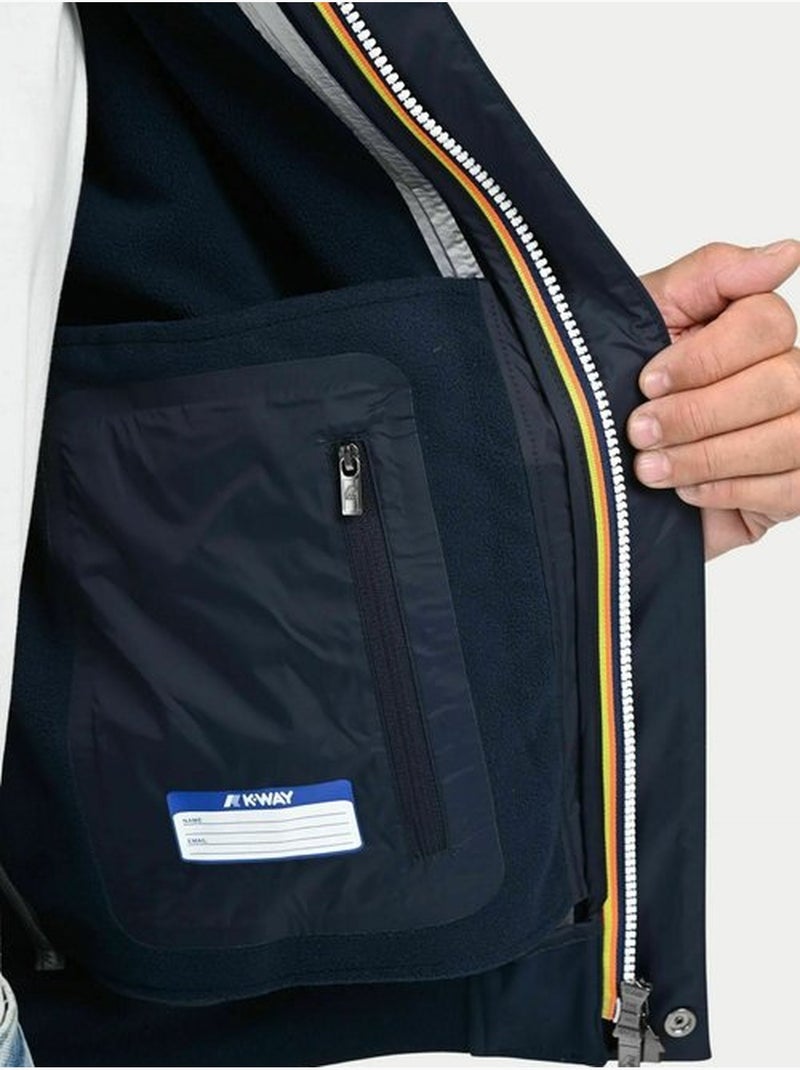 Blouson à capuche - k-way Bleu Noir - Kiabi
