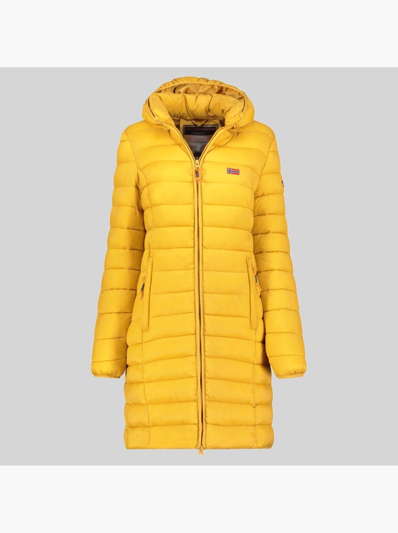 Blouson à capuche atikolor long hood – geographical norway Moutarde - Kiabi