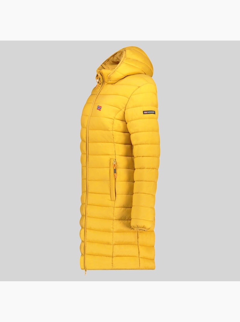 Blouson à capuche atikolor long hood – geographical norway Moutarde - Kiabi