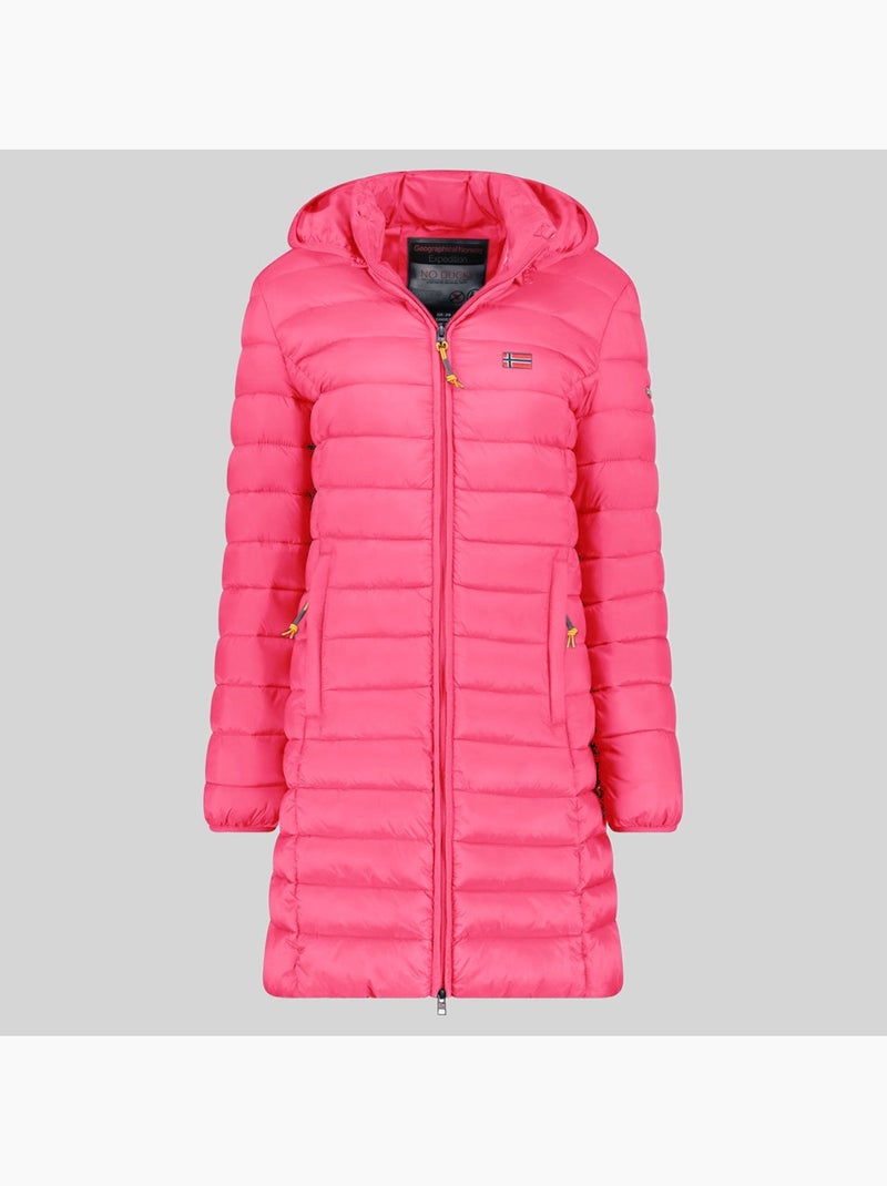 Blouson à capuche atikolor long hood – geographical norway Rose fluo - Kiabi