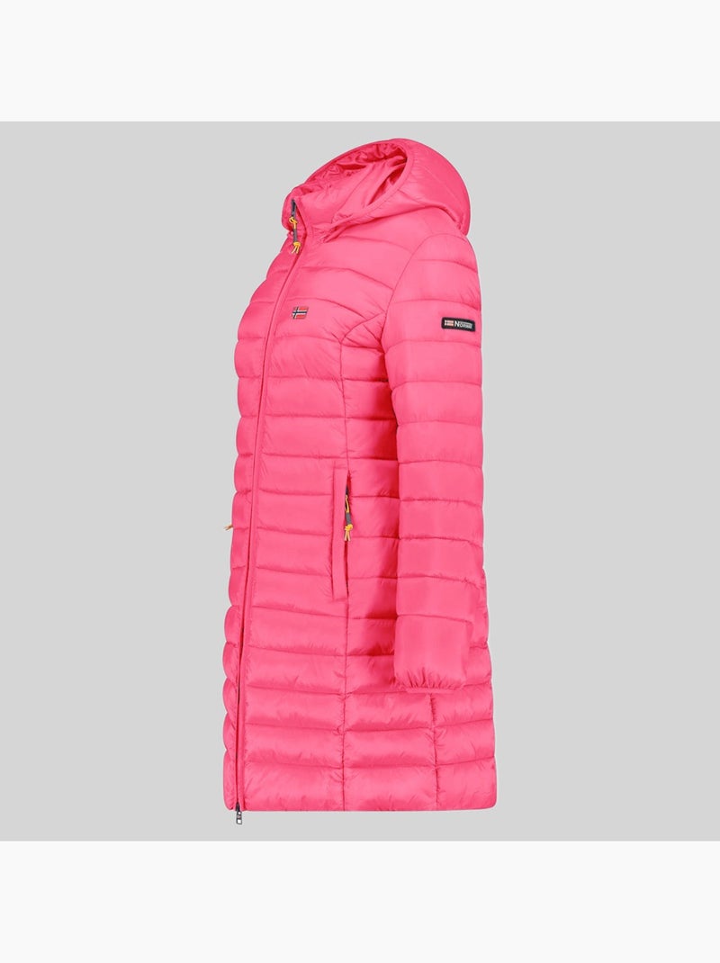 Blouson à capuche atikolor long hood – geographical norway Rose fluo - Kiabi