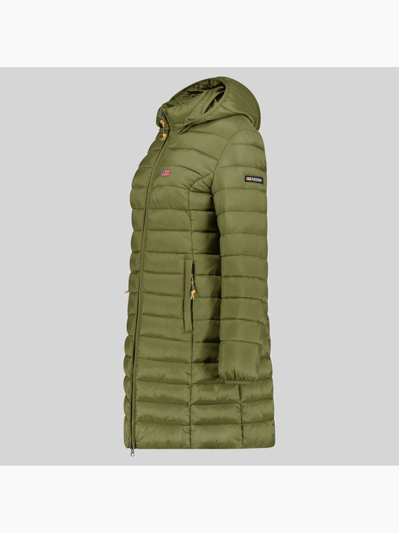 Blouson à capuche atikolor long hood – geographical norway Vert olive - Kiabi