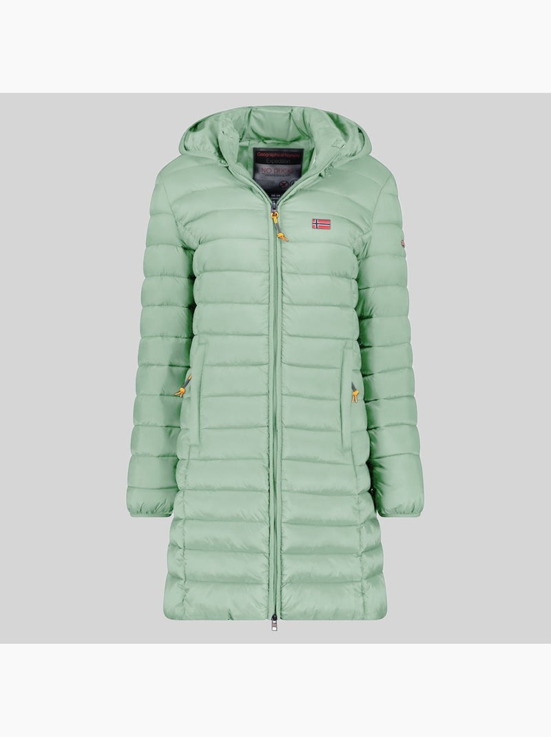 Blouson à capuche atikolor long hood – geographical norway Vert pastel - Kiabi