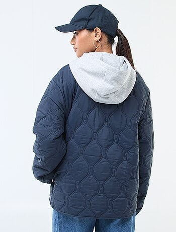 Blouson à capuche avec plastron en molleton amovible