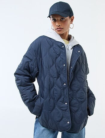 Blouson à capuche avec plastron en molleton amovible