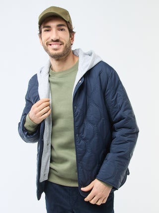 Blouson à capuche avec plastron en molleton amovible