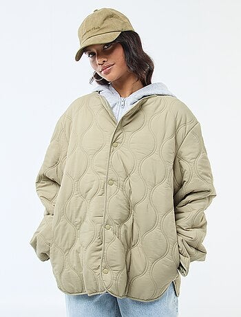 Blouson à capuche avec plastron en molleton amovible