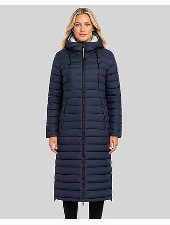 Blouson à capuche azule long – geographical norway