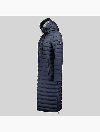 Blouson à capuche azule long – geographical norway