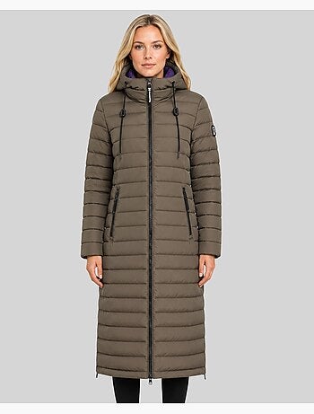Blouson à capuche azule long – geographical norway