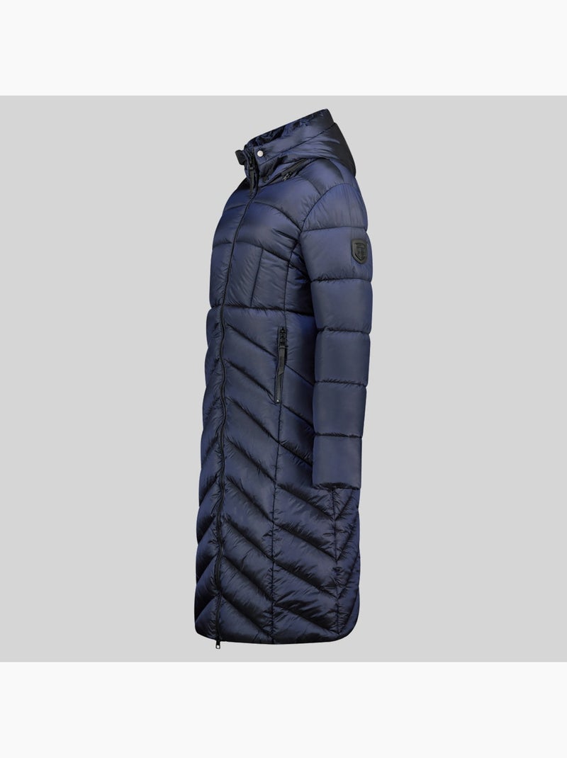 Blouson à capuche blanche long – geographical norway Bleu marine - Kiabi