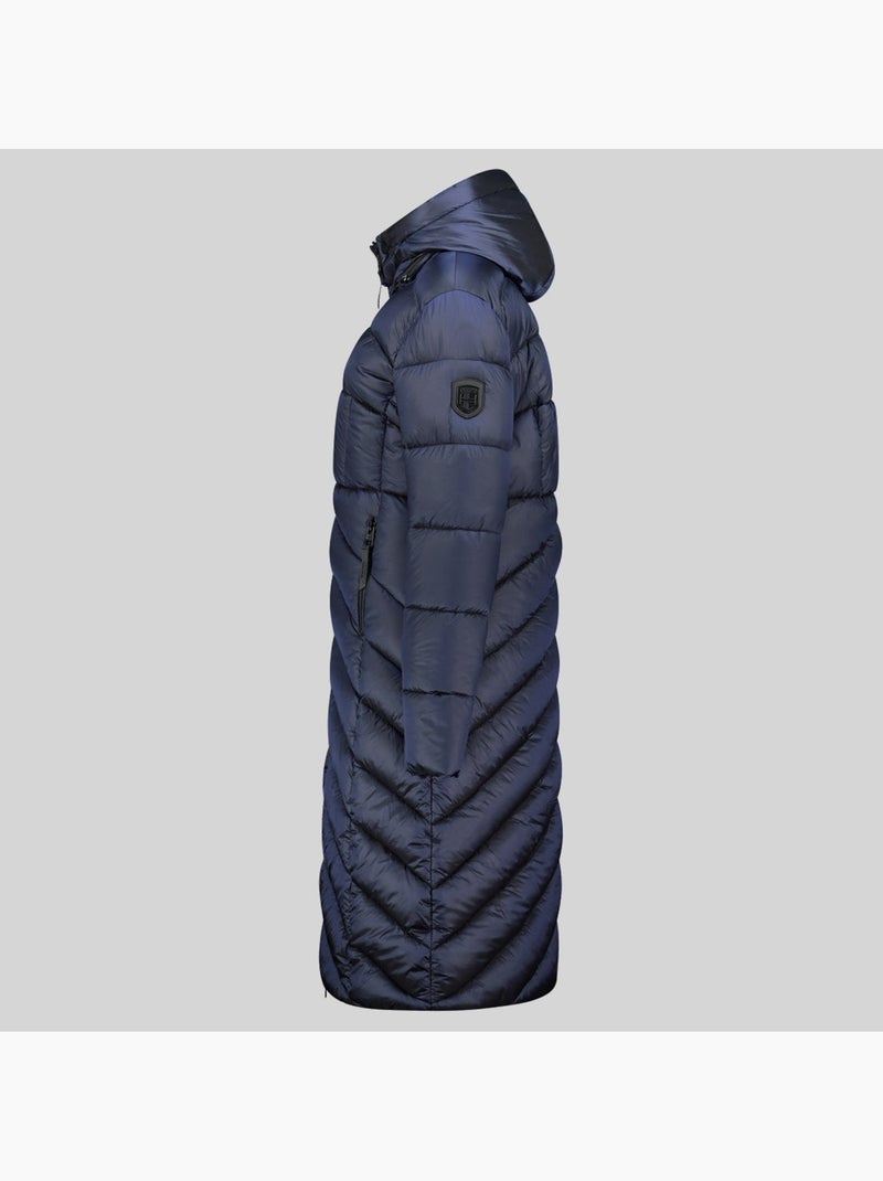 Blouson à capuche blanche long – geographical norway Bleu marine - Kiabi
