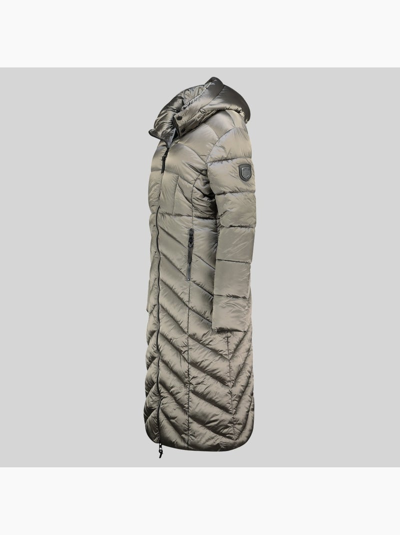 Blouson à capuche blanche long – geographical norway Gris clair - Kiabi