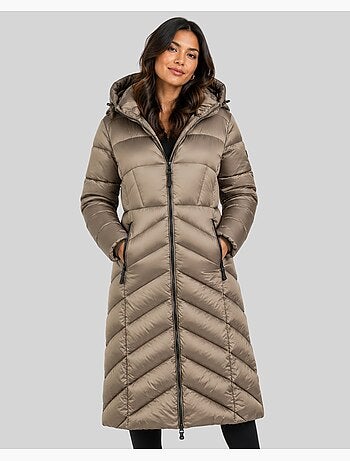 Blouson à capuche blanche long – geographical norway