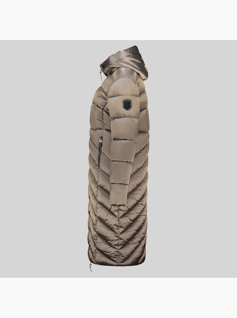 Blouson à capuche blanche long – geographical norway Taupe - Kiabi
