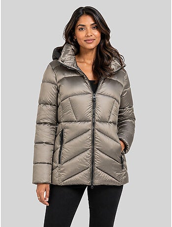 Blouson à capuche blanche short – geographical norway