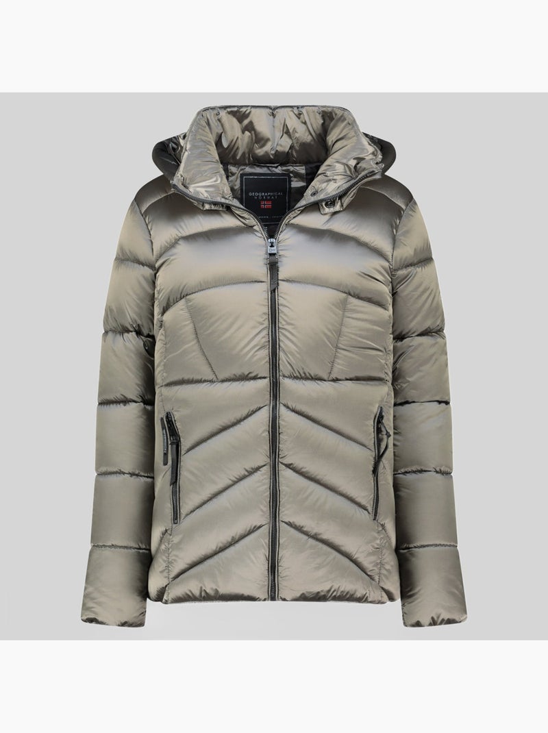 Blouson à capuche blanche short – geographical norway Gris clair - Kiabi