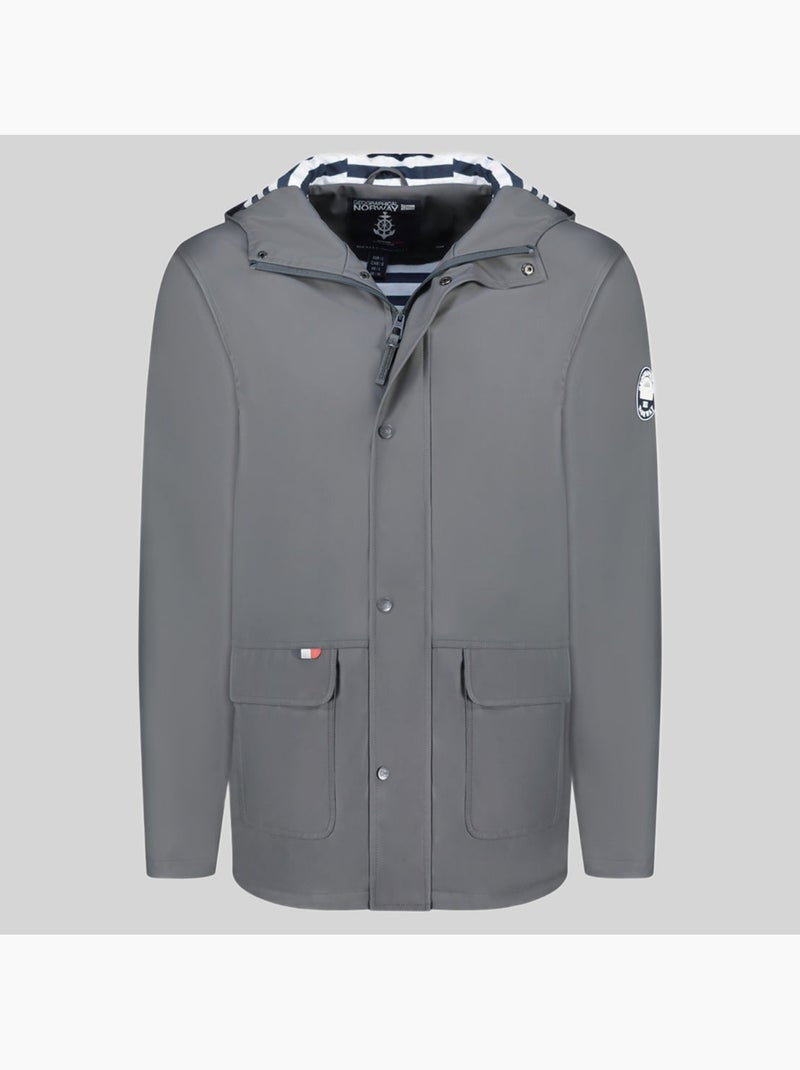 Blouson à capuche curieuse – geographical norway Gris foncé - Kiabi