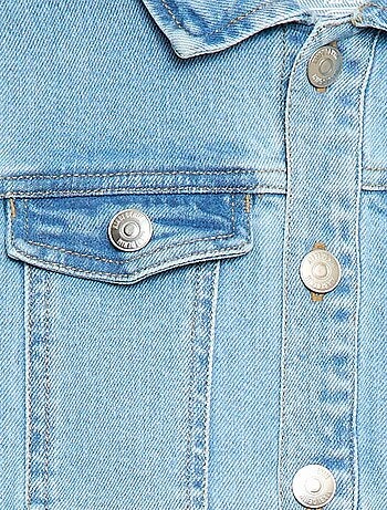 Blouson à capuche denim et jersey