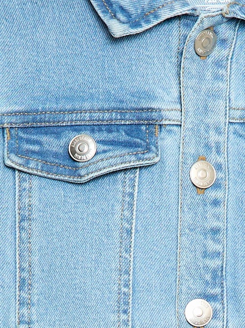 Blouson à capuche denim et jersey - Kiabi