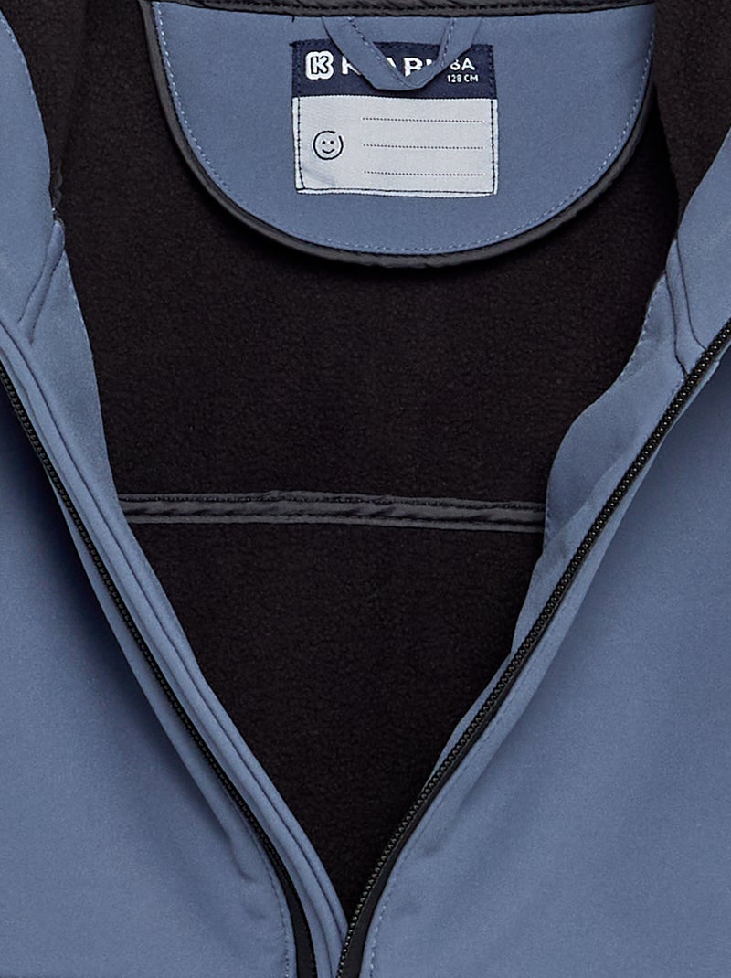 Blouson à capuche doublé en micro polaire Gris - Kiabi