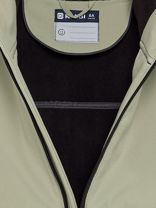 Blouson à capuche doublé en micro polaire - Kiabi