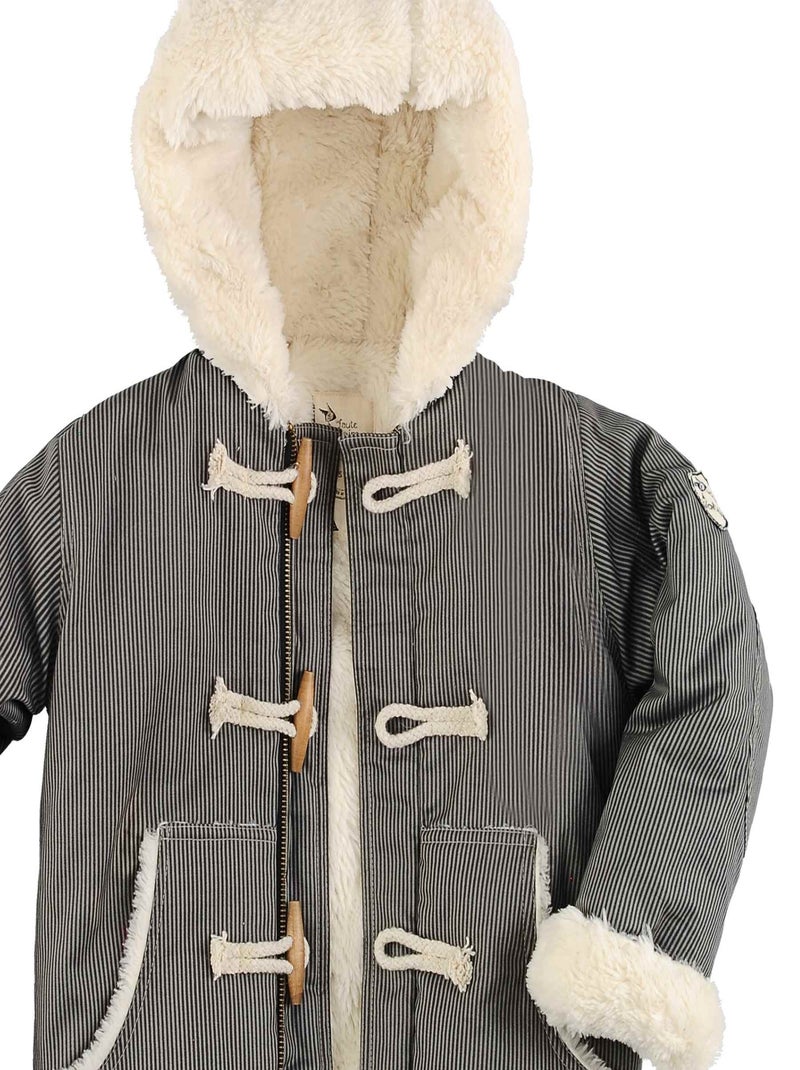 Blouson    à Capuche  Doublure Imitation Mouton  JUDE - La Faute à Voltaire Gris - Kiabi