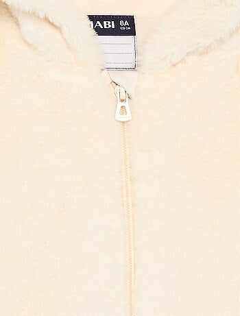 Blouson à capuche en fausse fourrure