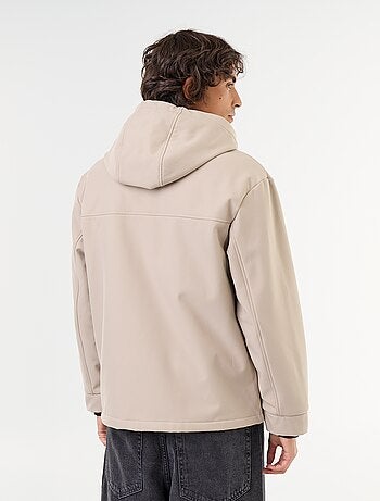 Blouson à capuche néoprène doublé micro-polaire