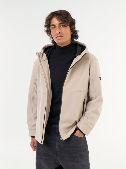 Blouson à capuche néoprène doublé micro-polaire - Kiabi Blouson à capuche néoprène doublé micro-polaire - Kiabi