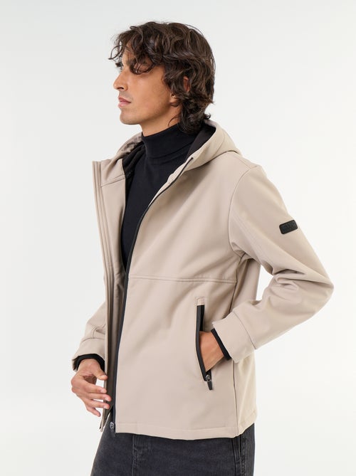 Blouson à capuche néoprène doublé micro-polaire - Kiabi Blouson à capuche néoprène doublé micro-polaire - Kiabi