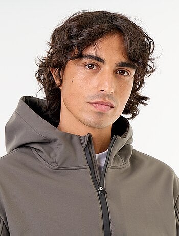 Blouson à capuche néoprène doublé micro-polaire