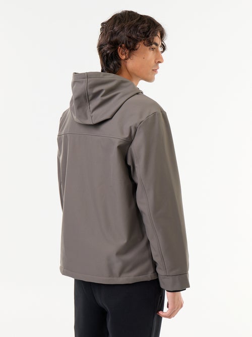 Blouson à capuche néoprène doublé micro-polaire - Kiabi Blouson à capuche néoprène doublé micro-polaire - Kiabi