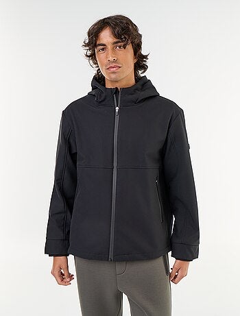 Blouson à capuche néoprène doublé micro-polaire