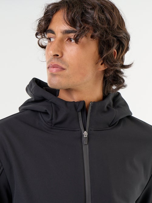 Blouson à capuche néoprène doublé micro-polaire - Kiabi