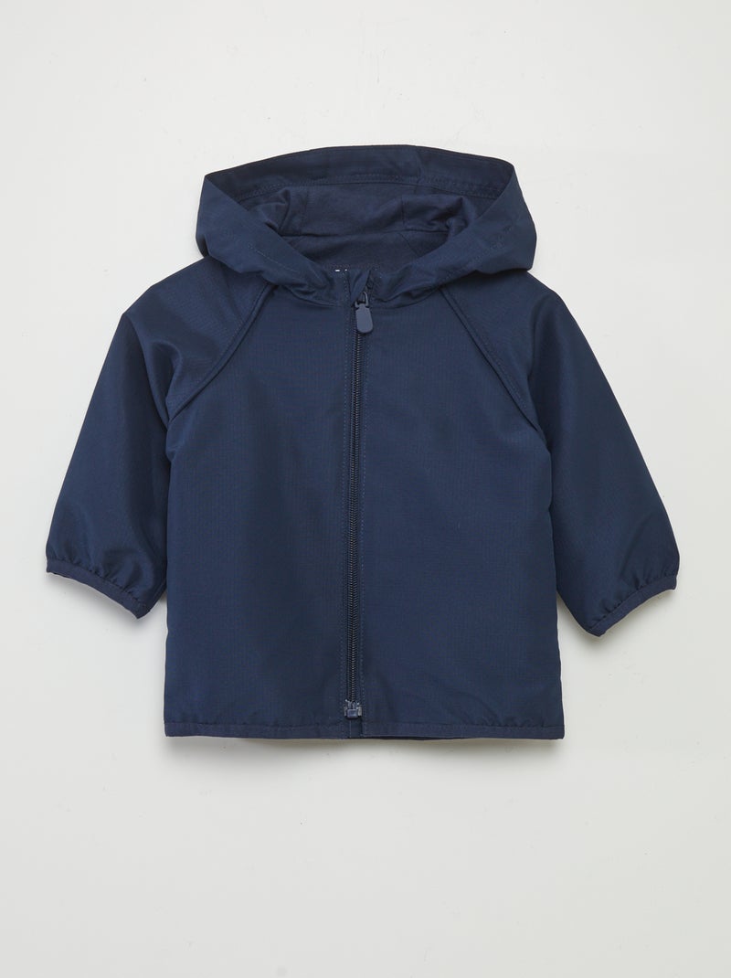 Blouson à capuche zippé Bleu marine - Kiabi