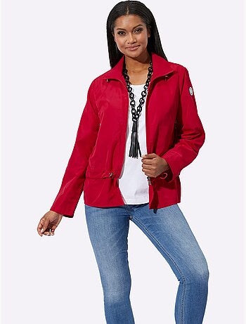 Blouson à col posé et poches zippées avec écusson brillant - Taille standard - Witt