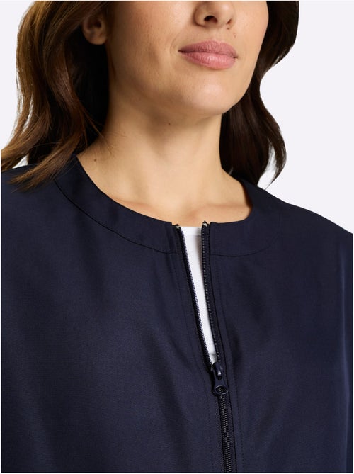 Blouson à col rond avec manches longues et bords-côtes extensibles - taille standard - moda vilona - Kiabi