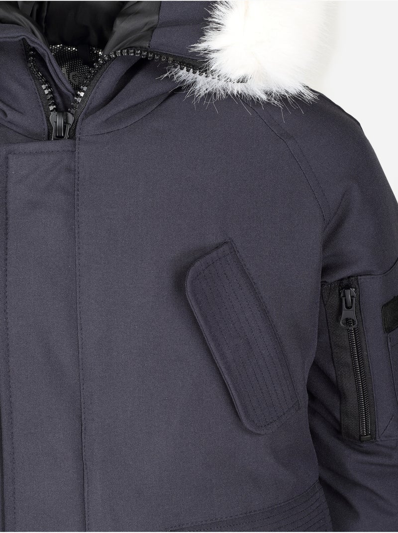 Blouson à fausse fourrure - paragoose Gris - Kiabi