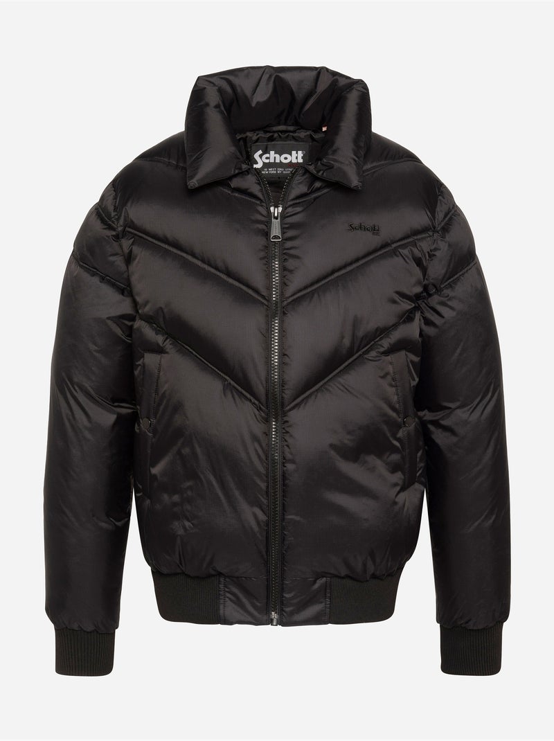 Blouson à fausse fourrure - schott Noir mat - Kiabi