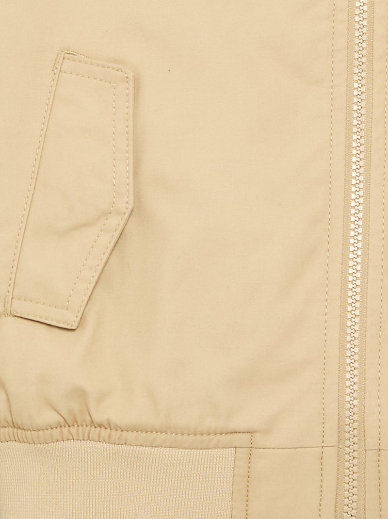Blouson à ouverture zippée Beige - Kiabi