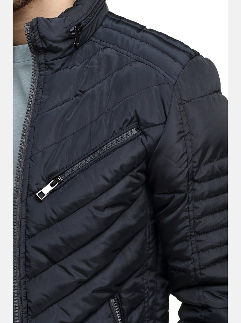 Blouson à poches - Mentex Bleu foncé - Kiabi
