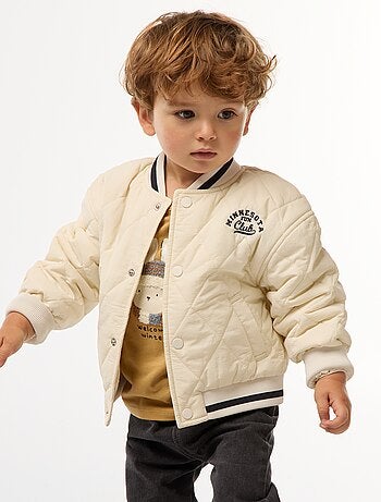 Blouson à pressions en matière quiltée
