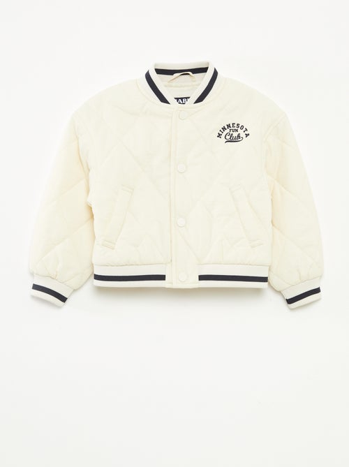 Blouson à pressions en matière quiltée - Kiabi