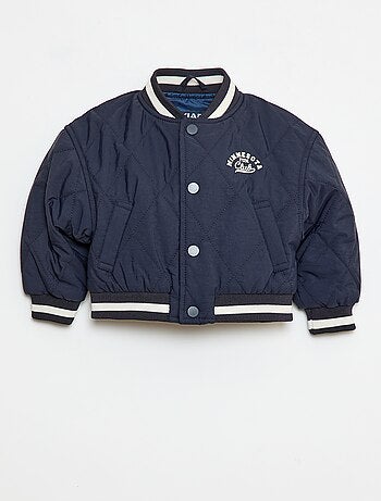 Blouson à pressions en matière quiltée